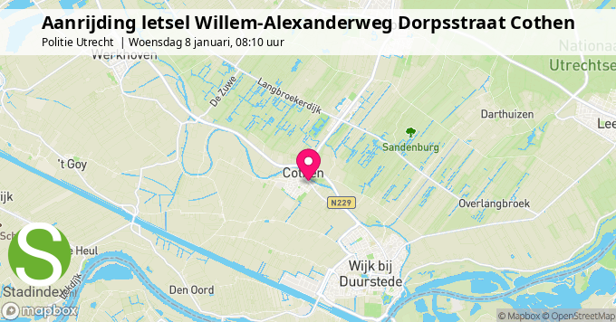 Aanrijding letsel Willem-Alexanderweg Dorpsstraat Cothen