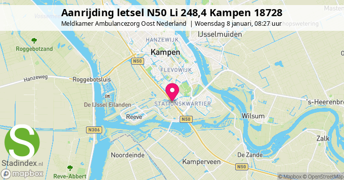 Aanrijding letsel N50 Li 248,4 Kampen 18728