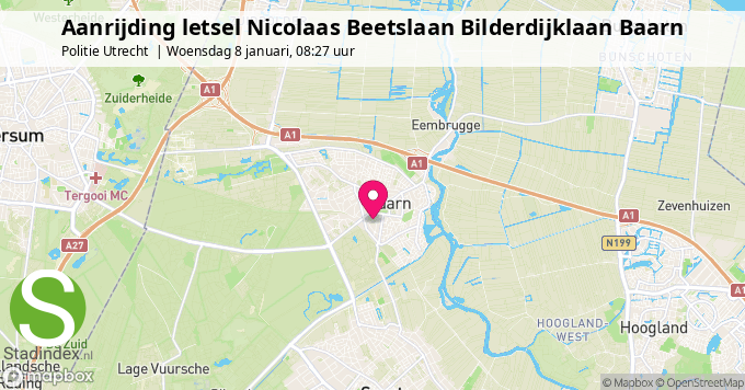 Aanrijding letsel Nicolaas Beetslaan Bilderdijklaan Baarn