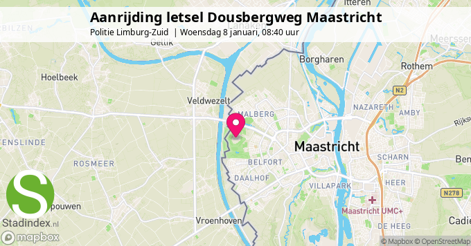 Aanrijding letsel Dousbergweg Maastricht