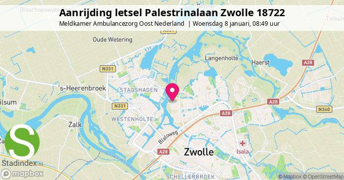 Aanrijding letsel Palestrinalaan Zwolle 18722