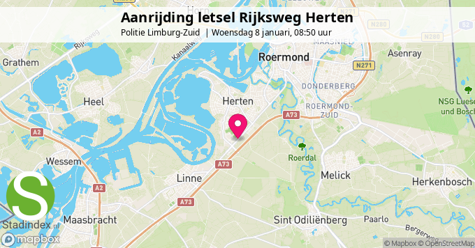 Aanrijding letsel Rijksweg Herten