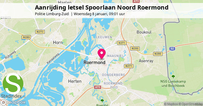 Aanrijding letsel Spoorlaan Noord Roermond