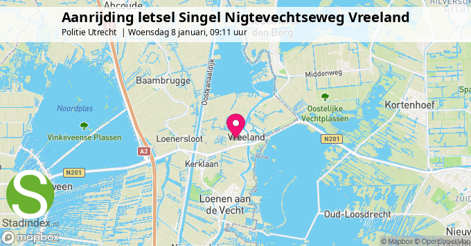 Aanrijding letsel Singel Nigtevechtseweg Vreeland