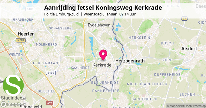 Aanrijding letsel Koningsweg Kerkrade