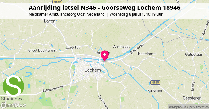 Aanrijding letsel N346 - Goorseweg Lochem 18946