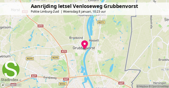 Aanrijding letsel Venloseweg Grubbenvorst