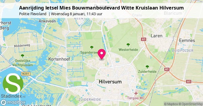 Aanrijding letsel Mies Bouwmanboulevard Witte Kruislaan Hilversum