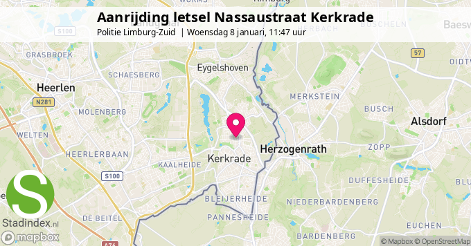 Aanrijding letsel Nassaustraat Kerkrade