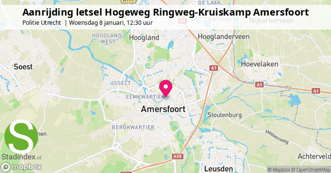 Aanrijding letsel Hogeweg Ringweg-Kruiskamp Amersfoort