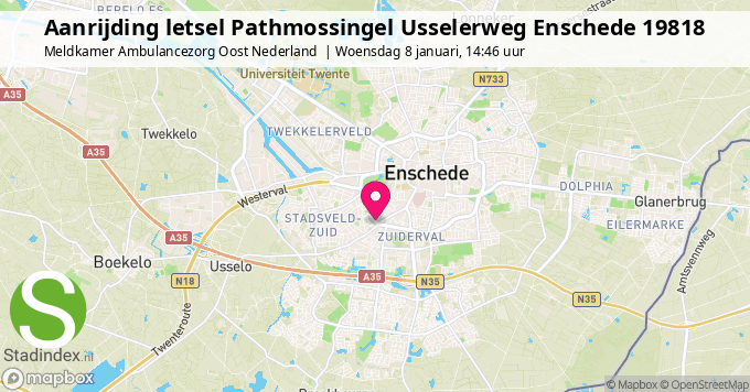 Aanrijding letsel Pathmossingel Usselerweg Enschede 19818