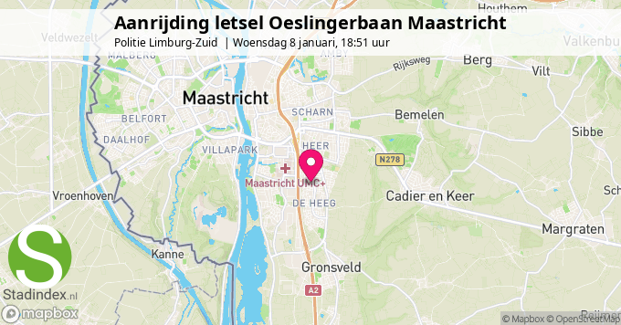 Aanrijding letsel Oeslingerbaan Maastricht