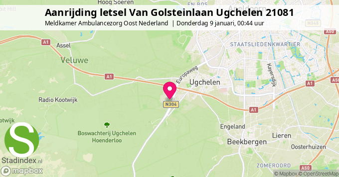 Aanrijding letsel Van Golsteinlaan Ugchelen 21081