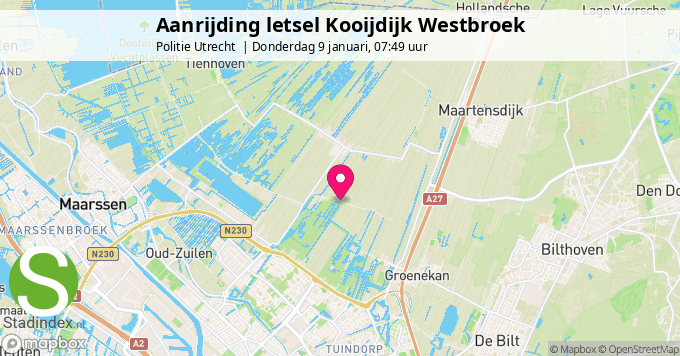 Aanrijding letsel Kooijdijk Westbroek