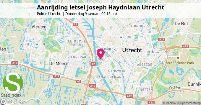 Aanrijding letsel Joseph Haydnlaan Utrecht