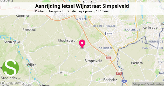 Aanrijding letsel Wijnstraat Simpelveld