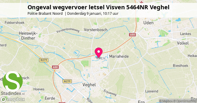 Ongeval wegvervoer letsel Visven 5464NR Veghel