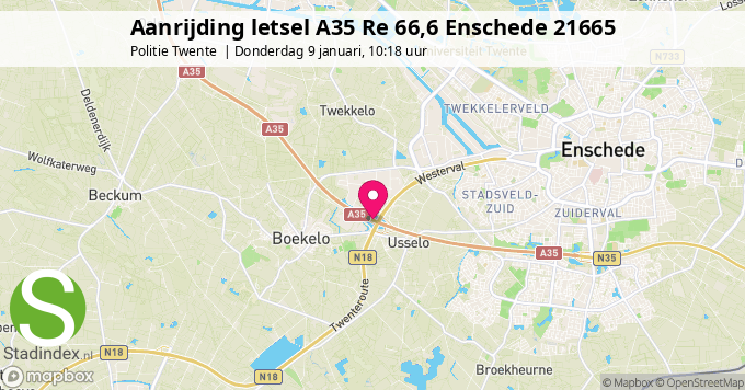 Aanrijding letsel A35 Re 66,6 Enschede 21665