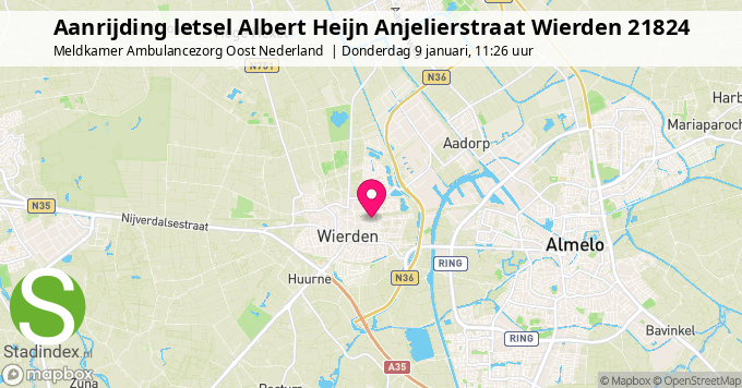 Aanrijding letsel Albert Heijn Anjelierstraat Wierden 21824