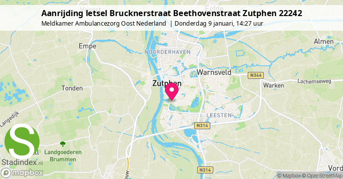 Aanrijding letsel Brucknerstraat Beethovenstraat Zutphen 22242