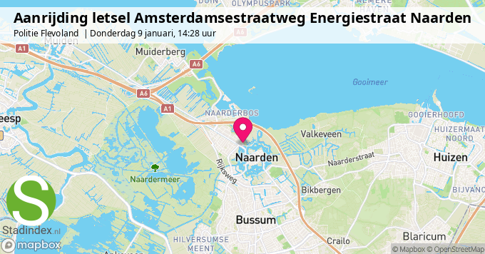 Aanrijding letsel Amsterdamsestraatweg Energiestraat Naarden