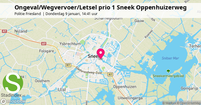 Ongeval/Wegvervoer/Letsel prio 1 Sneek Oppenhuizerweg