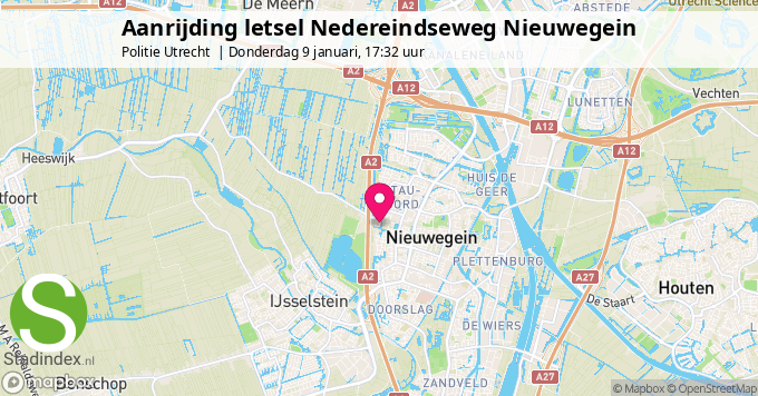 Aanrijding letsel Nedereindseweg Nieuwegein