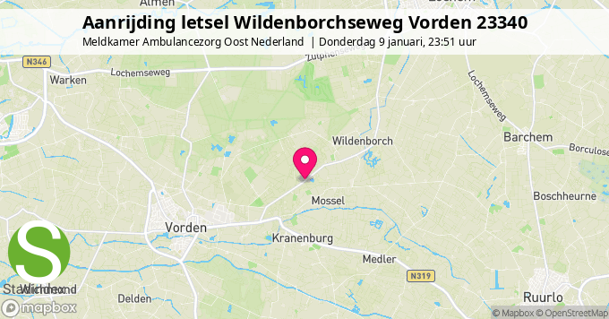 Aanrijding letsel Wildenborchseweg Vorden 23340