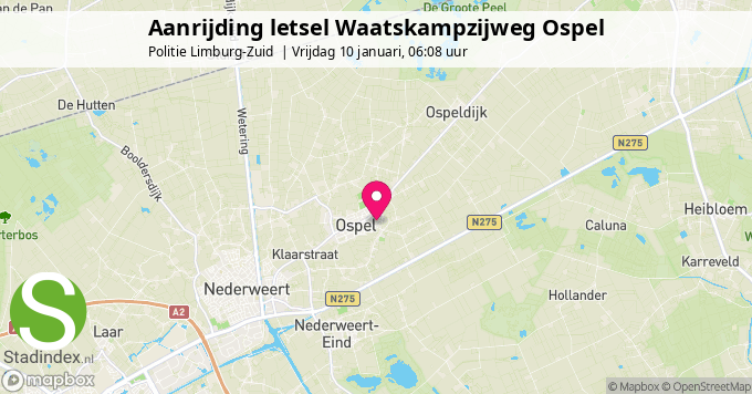 Aanrijding letsel Waatskampzijweg Ospel