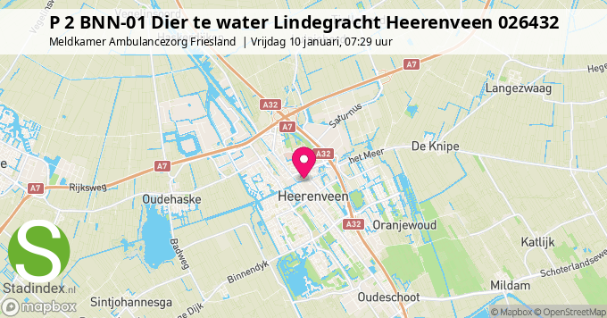 P 2 BNN-01 Dier te water Lindegracht Heerenveen 026432