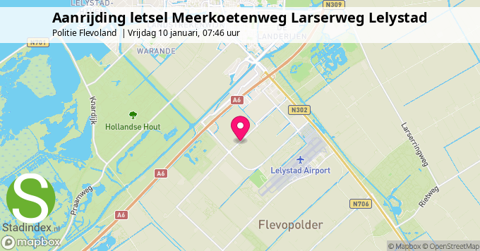 Aanrijding letsel Meerkoetenweg Larserweg Lelystad