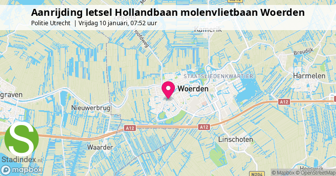 Aanrijding letsel Hollandbaan molenvlietbaan Woerden