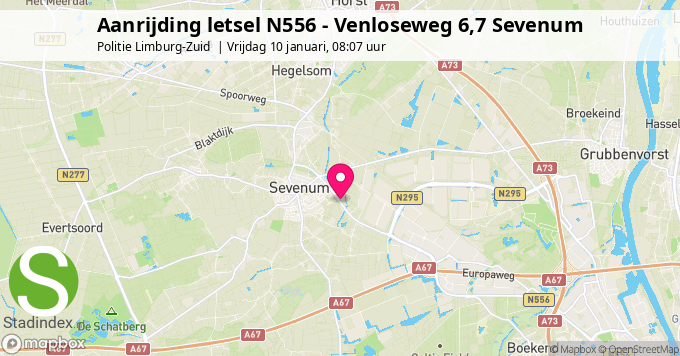 Aanrijding letsel N556 - Venloseweg 6,7 Sevenum