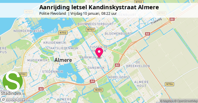 Aanrijding letsel Kandinskystraat Almere