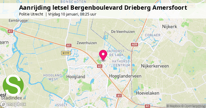 Aanrijding letsel Bergenboulevard Drieberg Amersfoort