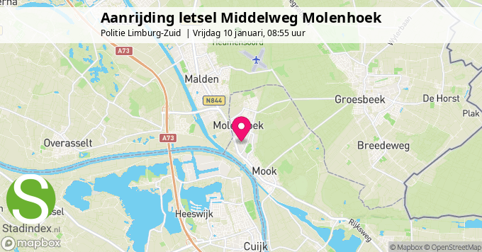 Aanrijding letsel Middelweg Molenhoek