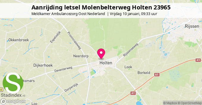 Aanrijding letsel Molenbelterweg Holten 23965