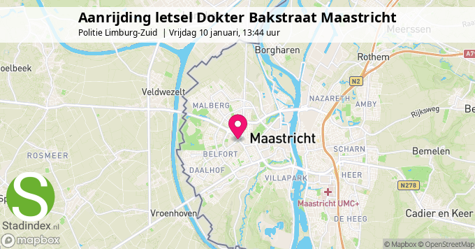 Aanrijding letsel Dokter Bakstraat Maastricht