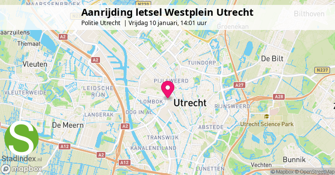 Aanrijding letsel Westplein Utrecht