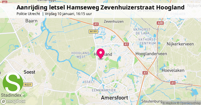 Aanrijding letsel Hamseweg Zevenhuizerstraat Hoogland