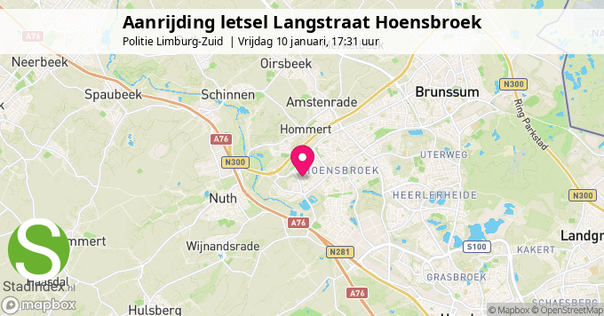 Aanrijding letsel Langstraat Hoensbroek