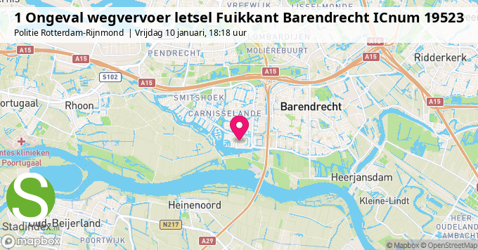 1 Ongeval wegvervoer letsel Fuikkant Barendrecht ICnum 19523