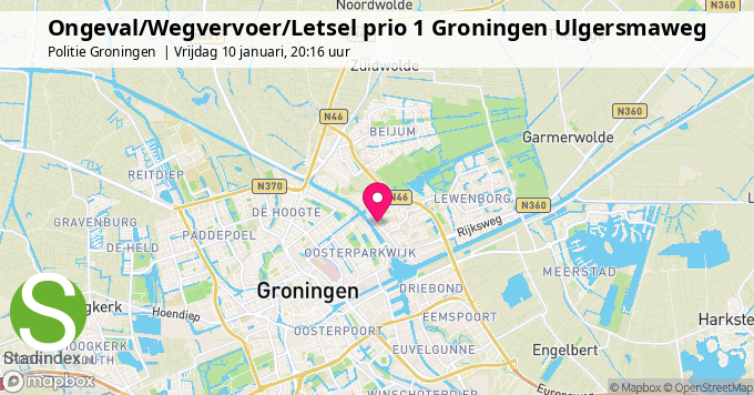 Ongeval/Wegvervoer/Letsel prio 1 Groningen Ulgersmaweg