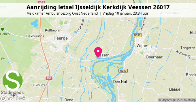 Aanrijding letsel IJsseldijk Kerkdijk Veessen 26017