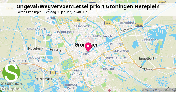 Ongeval/Wegvervoer/Letsel prio 1 Groningen Hereplein