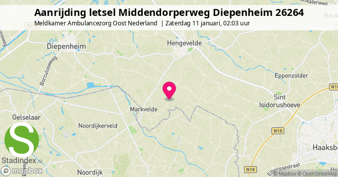 Aanrijding letsel Middendorperweg Diepenheim 26264