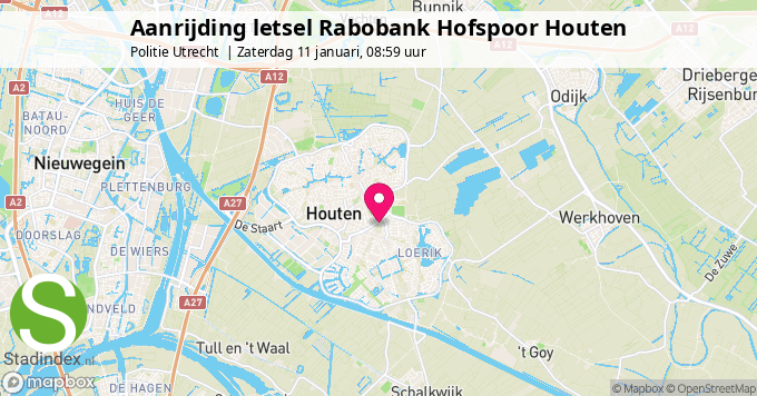 Aanrijding letsel Rabobank Hofspoor Houten