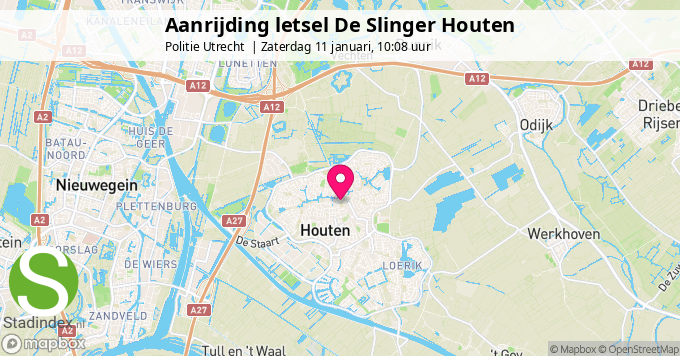 Aanrijding letsel De Slinger Houten