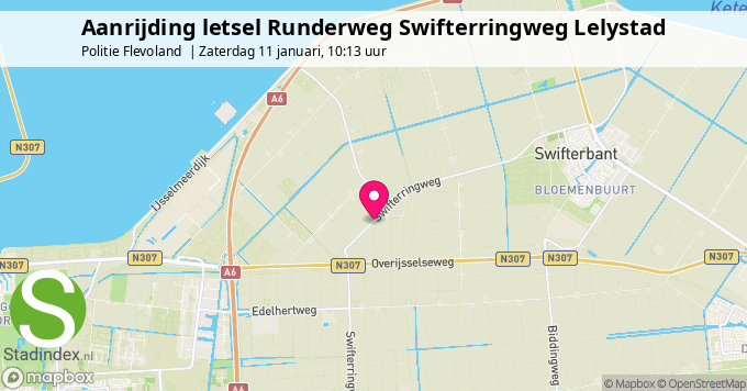 Aanrijding letsel Runderweg Swifterringweg Lelystad