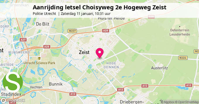 Aanrijding letsel Choisyweg 2e Hogeweg Zeist